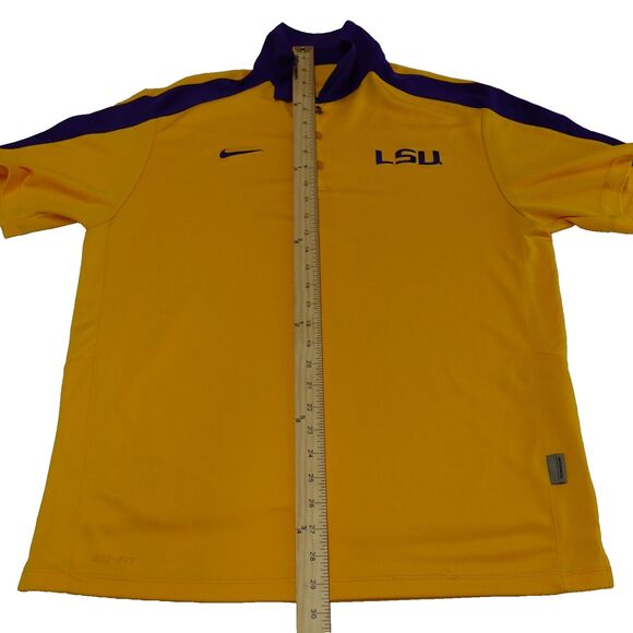 LSU Tigers Polo Shirt Mens Medium College Football Sports Game Day Louisiana LSU - Picture 5 of 14